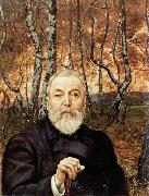 Hans Thoma Self-Portrait before a Birch Wood oil